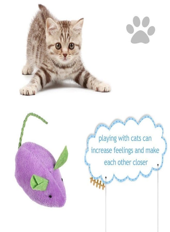 KittuPet Furry Cat Toy Mice, Set of 4 Fur Mice with Feather, Color Varies Interactive Cat Mouse Toys, Mini Mice for Kitty Tracking Game Color, As Shown in The Image - Image 5